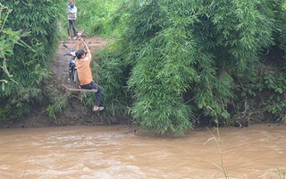 Đánh đu tính mạng trên cầu treo