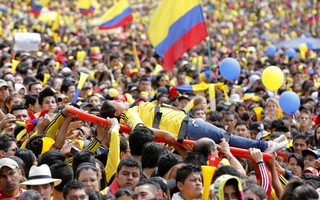 Tuyển Colombia được chào đón như nhà vô địch