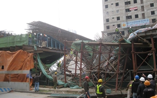 Hà Nội: Công trình xây dựng đường sắt trên cao lại gặp sự cố nghiêm trọng