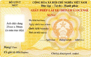 Bất tiện khi gộp chung giấy phép lái xe