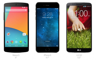 iPhone 6 "khoe" dáng cùng các đối thủ Android