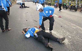 VĐV mô tô tử nạn khi bảo vệ đoàn đua ở Đồng Nai