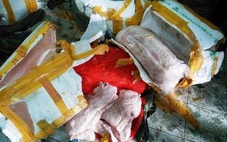 Kinh hãi 2,2 tấn vú heo thối tuồn từ Trung Quốc vào TP HCM