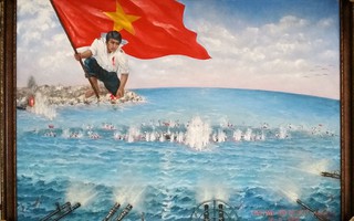 BS Nguyễn Thị Ngọc Phượng trả giá 100 triệu đồng cho bức tranh “Gạc Ma - Vòng tròn bất tử”
