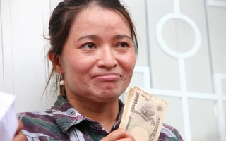 Chị Hồng đã nhận lại 5 triệu yen