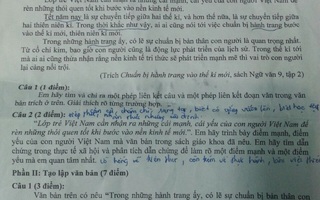 Đề văn lớp 9 quận Gò Vấp ra cho… siêu nhân!