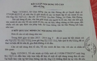 Bác việc "tố" Phó GĐ Sở GTVT quan hệ bất chính