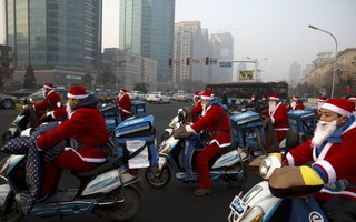 Ông già Noel không chịu nổi khói mù ở Trung Quốc
