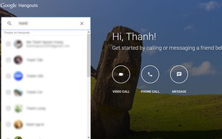 Nhắn tin miễn phí với Hangouts nền web