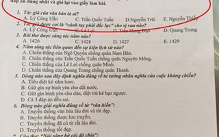 Đề thi "sơ suất" ghi sẵn đáp án cho câu hỏi