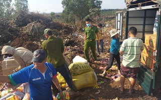 Tiêu hủy bánh kẹo in chữ Trung Quốc