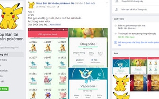 Sôi động thị trường tài khoản Pokémon Go