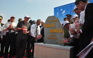 Đặt đá xây dựng khu tưởng niệm Nghĩa sĩ Hoàng Sa
