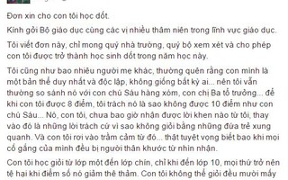 Tác giả thư "Xin cho con tôi học dốt": Đừng áp đặt lên con trẻ!