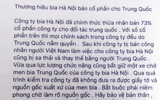 Tung tin bán Habeco cho Trung Quốc, bị phạt 12,5 triệu đồng