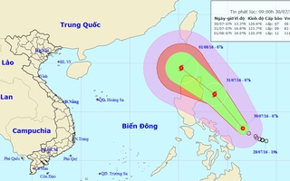 Áp thấp nhiệt đới khả năng mạnh lên thành bão vào Biển Đông
