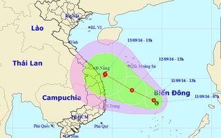 Áp thấp khả năng mạnh thành bão vào Khánh Hòa-Quảng Ngãi