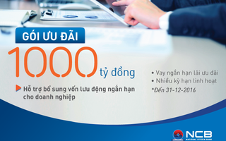 1.000 tỉ đồng cho vay ngắn hạn, lãi suất thấp