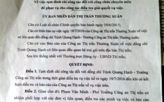 Bắt quả tang Trưởng công an thị trấn quan hệ bất chính