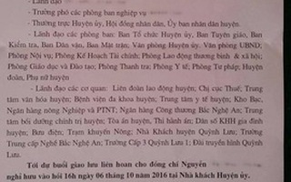 Kiểm điểm vụ đóng dấu đỏ, phát giấy mời liên hoan "sếp" về hưu