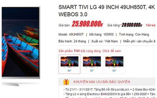 Tivi 4K: Loạn giá cuối năm, dân mua lo hớ