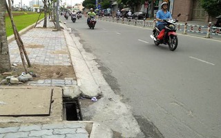 Hàng loạt vỉ chắn rác bị mất