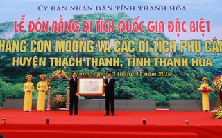 Hang Con Moong được công nhận là di tích Quốc gia đặc biệt