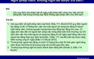 Trả tiền những ngày phép chưa nghỉ