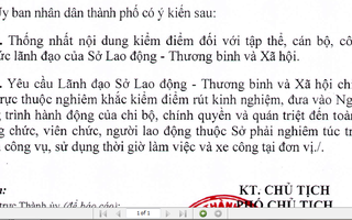 Kiểm điểm cán bộ đi tiệc nhà giám đốc sở trong giờ hành chính