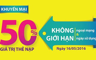 Viettel dồn dập khuyến mãi 50% thẻ nạp