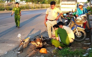 Ngã bên Quốc lộ 1, 1 người chết, 1 bị thương nặng