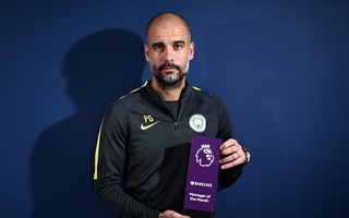 Guardiola lần đầu đoạt giải thưởng tháng ở Premier League