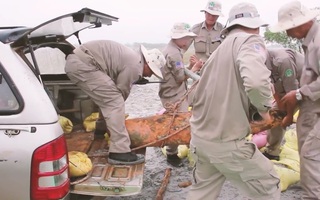 Hủy nổ kịp thời quả bom nặng trên 2 tạ chuẩn bị mang đi bán