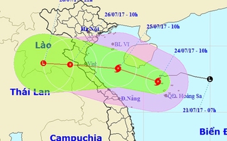 Bão số 4 uy hiếp các tỉnh miền Trung, cảnh báo mưa lớn