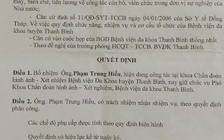 Kỷ luật giám đốc bệnh viện bổ nhiệm “thần tốc” cho con trai