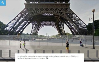Diện mạo mới của tháp Eiffel sau khi lắp kính chống đạn