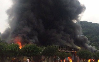 Cháy lớn tại chợ Tân Thanh-Sài Gòn gần cửa khẩu Tân Thanh