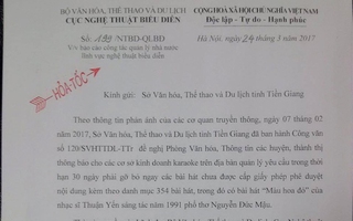Vụ cấm ca khúc “Màu hoa đỏ”: Sở VH-TT-DL Tiền Giang phải giải trình