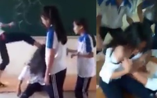 6 nữ sinh đánh hội đồng, lột áo bạn giữa lớp