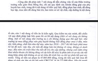 Yêu cầu xử lý hiệu trưởng sai phạm tài chính