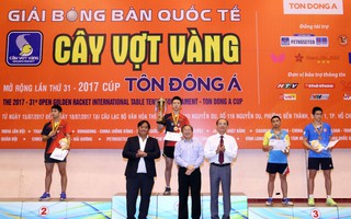 Bóng bàn nữ Thái Lan thắng lớn ở Giải Cây vợt vàng 2017