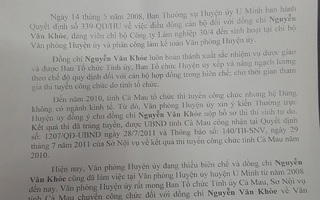 Nhân viên hợp đồng được bổ nhiệm Phó Chánh văn phòng Huyện ủy?