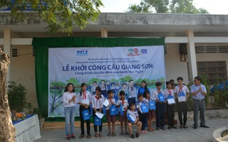 OSLA và CLB Bóng đá HAGL khởi công xây dựng cầu Giang Sơn