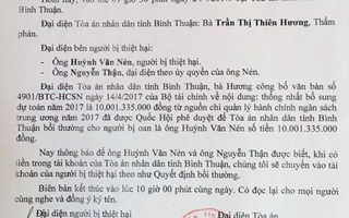 Trong tuần này ông Huỳnh Văn Nén sẽ nhận tiền bồi thường