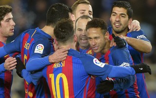 Neymar ghi bàn, Barcelona giải lời nguyền Anoeta