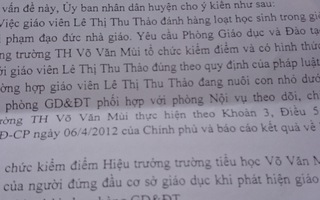 Cảnh cáo cô giáo khẻ tay học sinh vì buồn chuyện gia đình