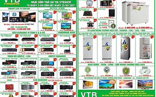 VTBShop giảm giá mạnh dịp lễ 30-4 và 1-5