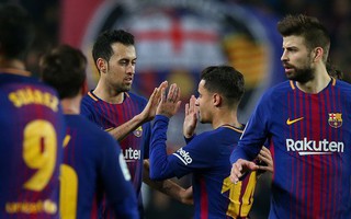 Coutinho chào sân Nou Camp, Barcelona giành vé bán kết Cúp Nhà vua