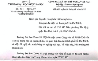 Phó Chủ tịch Hiệp hội Chống hàng giả Việt Nam dùng bằng giả?