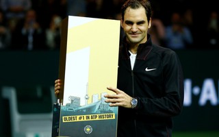 Kỷ lục mới của Federer: tay vợt lớn tuổi nhất đứng đầu thế giới